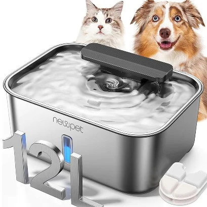 🐾 Bebedouro Pet de Aço Inoxidável 12L: Água Limpa e Fresca o Dia Todo